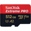 Карта памяти SDXC SanDisk Extreme Pro microSDXC™ 512GB UHS-I U3, A2, V30, 4K + SD Adapter (SDSQXCD-512G-GN6MA) R200/W140