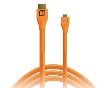 Кабель Tether Tools TetherPro с HDMI Micro на HDMI 2.0, 15' (4,6м), (H2D15-ORG) Orange