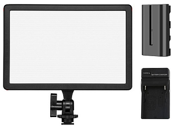 Двухцветная светодиодная панель для фото/видеокамер Jinbei EF-12 Bi-Color LED Panel Light (2700K-6000K, 850 Lux (0.5м), Ra:>95, TLCI:>98) + аккумулятор + зарядное устройство