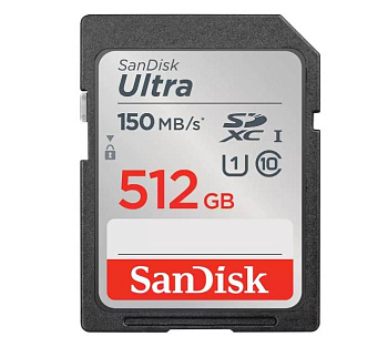 Карта памяти SD SanDisk Ultra 512GB UHS-I (SDSDUNC-512G-GN6IN) 150 МБ/с