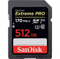 Карта памяти SDXC SanDisk Extreme Pro 512GB UHS-I Card C10, U3, V30 (SDSDXXY-512G-GN4IN)  R170/W90