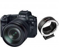 Цифровой фотоаппарат Canon EOS R Kit (RF 24-105mm f/4L IS USM) + Adapter VILTROX EF-EOS R (гарантия 2 года)