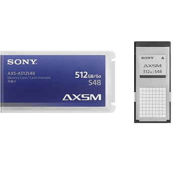 Высокоскоростная карта памяти Sony AXS 512 ГБ (AXS-A512S48) гарантированная скорость записи 4,8 Гбит/с