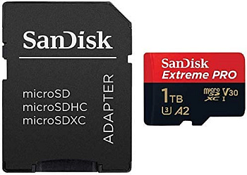 Карта памяти SDXC SanDisk Extreme Pro microSDXC™ 1TB UHS-I U3, A2, V30, 4K + SD Adapter (SDSQXCD-1T00-GN6MA) R200/W140