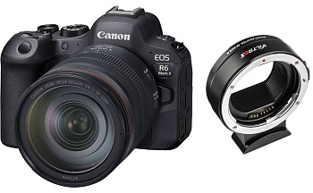 Цифровой фотоаппарат Canon EOS R6 Mark II Kit (RF 24-105mm f/4L IS USM + Adapter VILTROX EF-EOS R)