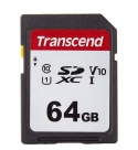 Карта памяти SDXC Transcend 64 Gb UHS-I Class 10 V10 U-1 (TS64GSDC300S)  R100/W45