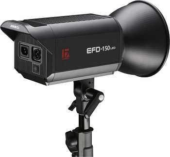 Профессиональный источник постоянного света для фото/видеосъемки Jinbei EFD-150 LED Video Light Battery Powered (5500К, 97870 Lux (0,5м) с рефлектором, RA>97, TLCI>98) Рефлектор в комплекте