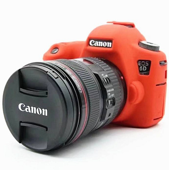Чехол резиновый для Canon EOS 6D (красный)