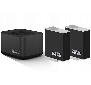 Зарядное устройство GoPro Dual-Battery Charger для зарядки 2-х аккумуляторов + 2 аккумулятора Enduro Batteries (подходит для камер GoPro HERO9/10/11/12) ADDBD-211-AS