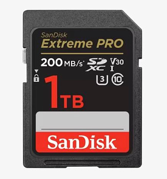 Карта памяти SDXC SanDisk Extreme Pro 1TB UHS-I Card C10, U3, V30 (SDSDXXD-1T00-GN4IN)  R200/W140