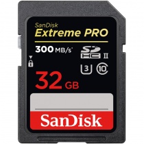 Высокоскоростная карта памяти SDXC SanDisk Extreme Pro 32GB UHS-II Card U3, V90, VIDEO 4K/8K (SDSDXDK-032G-ANCIN) R300/W260