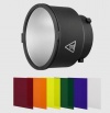 Рефлектор Jinbei MH Magnetic Reflector 14cm 40° + Гелевые фильтры (6 цветов)