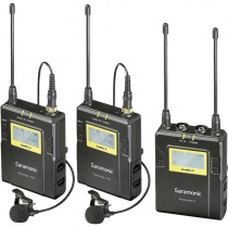 Комплект беспроводных микрофонов петличек Saramonic UWMIC9 (приемник RX9+2 передатчика TX9)