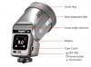 Вспышка универсальная JINBEI H1 TTL HSS Speedlite Multibrand Hotshoe (для камер Canon, Nikon, Fujifilm, Olympus, Panasonic), а также Sony с отдельно приобретаемым адаптером