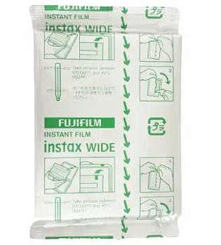 Пленка Fujifilm instax WIDE (10 штук в упаковке) имеет большой размер кадра подходит для фотокамер и принтеров instax WIDE