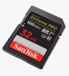 Карта памяти SDHC SanDisk Extreme Pro 32GB UHS-I Card C10, U3, V30 (SDSDXXO-032G-GN4IN)  R100/W90