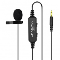 Универсальный петличный всенаправленный конденсаторный петличный микрофон CKMOVA LCM2 TRRS 3,5мм (для DSLR, видеокамер, смартфонов и ПК)