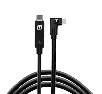 Кабель Tether Tools TetherPro с USB-C на USB-C, 15' (4,6м),  под прямым углом (CUC15RT-BLK) Black