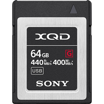 Карта памяти XQD Sony 64GB (QD-G64F/J) G Series Memory Card (R440/W400)