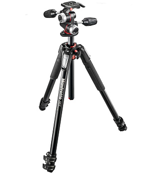 Штатив Manfrotto MK055XPRO3 + Головка 3W (черный)