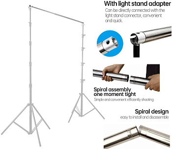 Стальная перекладина стоек Jinbei ST-300 Stainless Steel Background Arm Ф48mm*3m