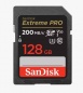 Карта памяти SDXC SanDisk Extreme Pro 128GB UHS-I Card C10, U3, V30 (SDSDXXD-128G-GN4IN)  R200/W90