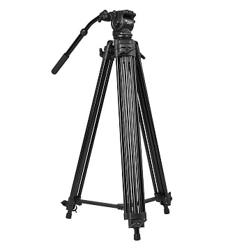 Профессиональный штатив для видеосъемки Weifeng WF-718 + видеоголова