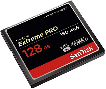 Карта памяти SanDisk Extreme Pro CompactFlash Memory Card 128GB (SDCFXPS-128G-X46) R160/W150
