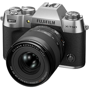 Цифровой фотоаппарат Fujifilm X-T50 kit (XF 16-50mm f/2.8-4.8 R LM WR) Silver