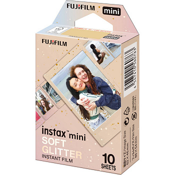 Пленка Fujifilm instax mini Soft Glitter Film (10 штук в упаковке) подходит для фотокамер и принтеров instax mini