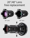 Оптическая насадка Габо Jinbei EF-ZF3 Zoom Focus LED Snoot 40° для осветителей постоянного света (позволяет формировать различные световые эффекты)