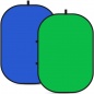 Лайт-диск двухцветный (2-в-1) / хромакей зеленый/синий фон JINBEI 150x200см Collapsible Background Board