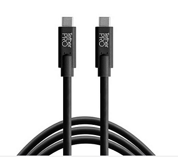 Кабель Tether Tools TetherPro с USB-C на USB-C, 15' (4,6м), (CUC15-BLK) Black