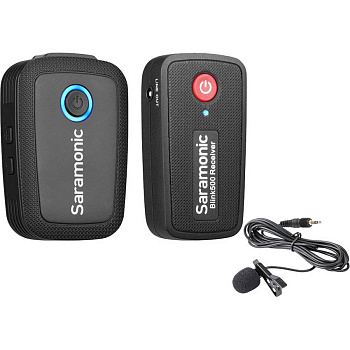 Беспроводной микрофон петличка Saramonic Blink500 B1 (приемник RX + передатчик TX)