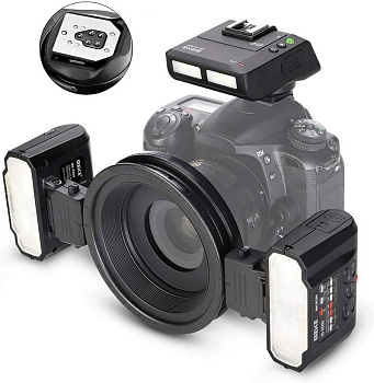 Макровспышка Meike MK-MT24II 2.4G Wireless Macro Twin Flash Kit TTL for Canon