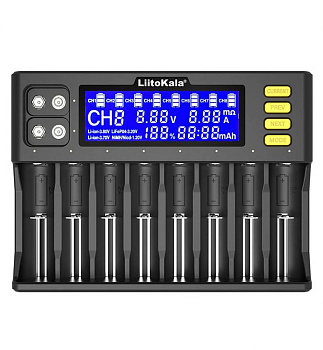 Интеллектуальное зарядное устройство для Ni-Mh, Ni-Cd, Li-Ion LiitoKala Lii-S8