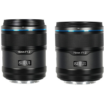Набор из 2-х объективов (SIRUI Sniper 16mm f/1.2 APS-C с автофокусом для Sony E Black) + (SIRUI Sniper 75mm f/1.2 APS-C с автофокусом для Sony E Black)