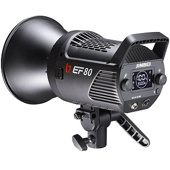 Профессиональный источник постоянного света JINBEI EF-80 LED Light (5500К, 25500 Lux (1м) с рефлектором, Ra>96, TLCI>97) рефлектор в комплекте