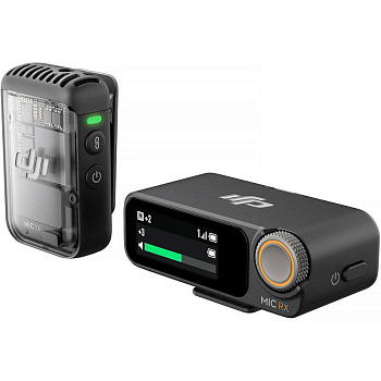 Беспроводной микрофон петличка DJI Mic 2 (приемник RX + передатчик TX) для ПК, ноутбука, iPhone/Andriod смартфонов, фото/видео камер, экшн-камер и других совместимых устройств