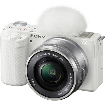 Камера Sony ZV-E10 kit 16-50mm f/3.5-5.6 OSS для ведения видеоблога (ZV-E10L /W) White Rus