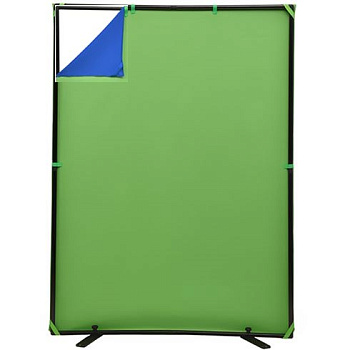 Фон тканевый 2-в-1 Jinbei 150*200cm Chroma Key хромакей зеленый/синий фон Folding Background Stand (для съемки людей и предметной съемки) + Складная подставка для фона