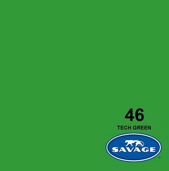 Фон бумажный Savage Tech Green Chroma Key / Хромакей (зеленый) 2,72x11 м