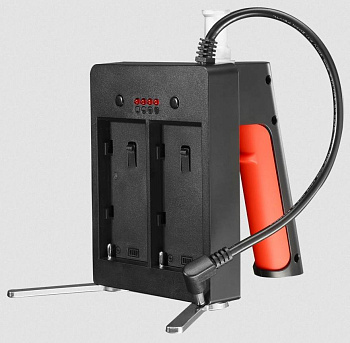 Батарейный/аккумуляторный адаптер Jinbei Handle Battery Box для установки 2-х аккумуляторов NP-F970 (подходит для осветителей Jinbei EF-80/EF-80Bi)