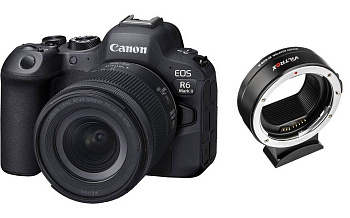 Цифровой фотоаппарат Canon EOS R6 Mark II Kit (RF 24-105mm f/4-7.1 IS STM + Adapter VILTROX EF-EOS R) гарантия 2 года