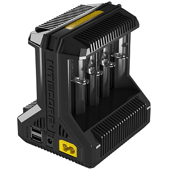 Интеллектуальное зарядное устройство NITECORE i8 для (IMR, Li-ion), (NI-MH/NI-CD: AA, AAA, C, D) 8 каналов,  до 1.5A на 1 канал, USB: 5V×2.1A