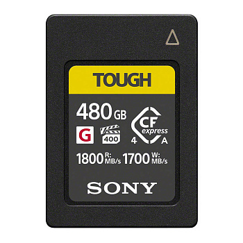 Карта памяти Sony CFexpress 4.0 Type A TOUGH CEA-G 480Gb (CEA-G480T) R1800MB/S, W1700MB/S