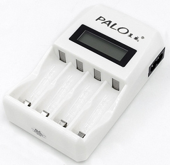 Зарядное устройство Palo NC-01 Super Quick Charger для Ni-MH, Ni-Cd аккумуляторов типа AA, AAA (белый)