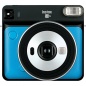 Моментальный фотоаппарат Fujifilm Instax SQUARE SQ6 Metallic Blue + кожаный ремешок для камеры + две литиевые батареи (CR2)