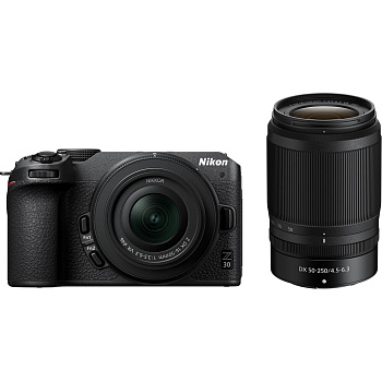 Цифровой фотоаппарат Nikon Z30 Kit (Nikkor Z DX 16-50mm f/3.5-6.3 VR + Nikkor Z DX 50-250mm f/4.5-6.3 VR) Multi-language, Russian