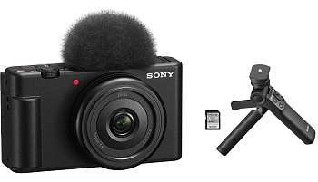 Камера Sony ZV-1F Black для ведения видеоблога (ZV1F/B) + Комплект аксессуаров Multi-language, Russian